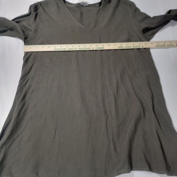 CP SHADES Top Womens Medium Rayon V-Neck Olive Lagenlook Capsule USA - Picture 5 of 12